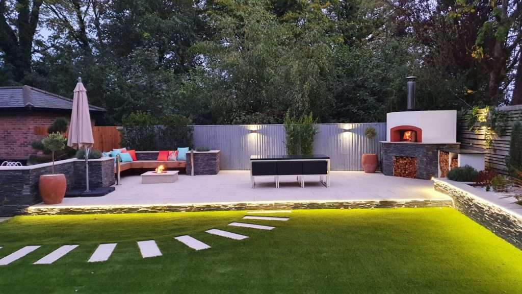A finished project by GFX Ground Effects after completing a garden renovation, including installing fencing in Preston. Decking in Preston completed