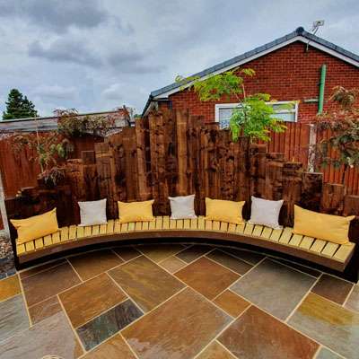 Project for Indian Stone Paving in Preston completed by GFX Ground Effects