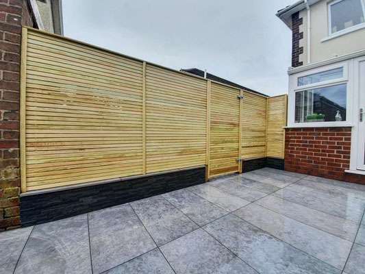 A finished project by GFX Ground Effects after installing fencing in Preston